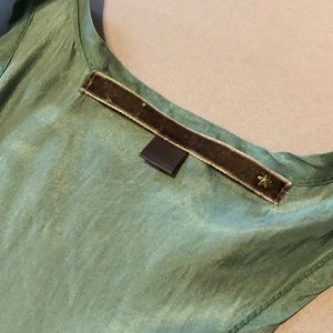 Anthropologie Tops - Silk and knit racer back tank Anthropologie Tops - Silk and knit racer back tank